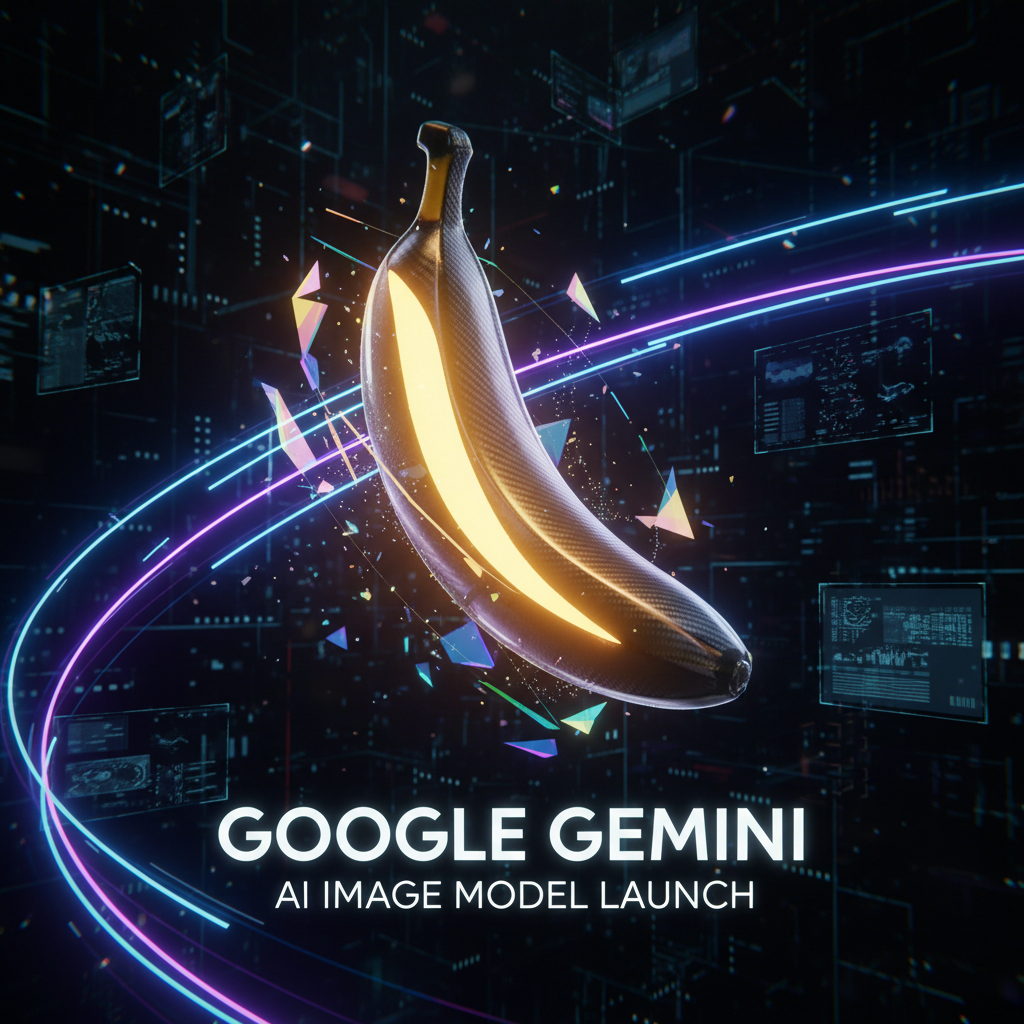 Golden glowing AI model launch in cyberpunk style